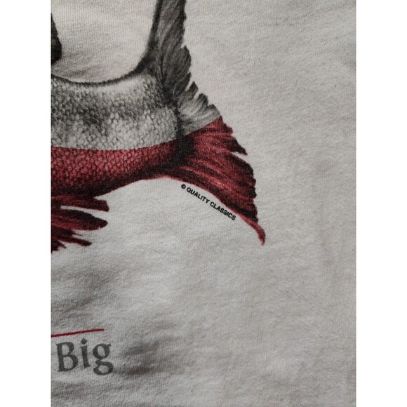 Vgt Y2K Bass Fishing Texas Where Everything is Big   Mens T-Shirt Large White - Picture 4 of 7